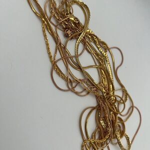 Necklace Lot - Gold Tone Mainly Xuping Necklaces - Rose Gold and Gold Mix Length